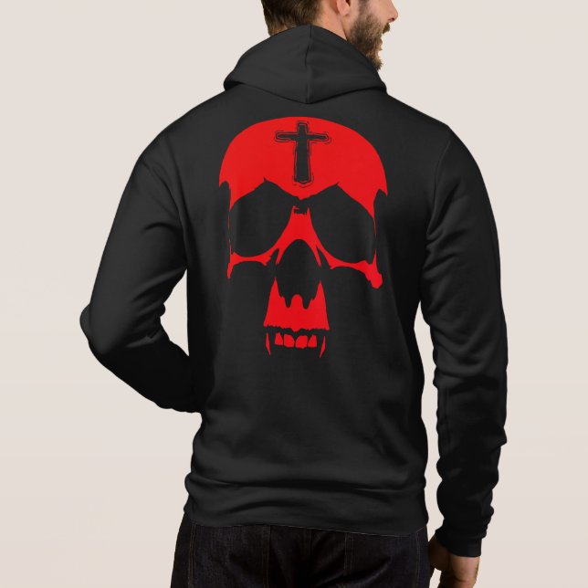 Moletom Design do Gráfico Gótico do Demônio Vermelho (Verso)