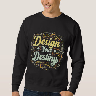 Moletom "Design do seu destino" Typografia T-shirt