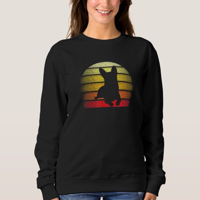Moletom Design do Tema do Cachorro Chihuahua Retro Sunset (Frente)