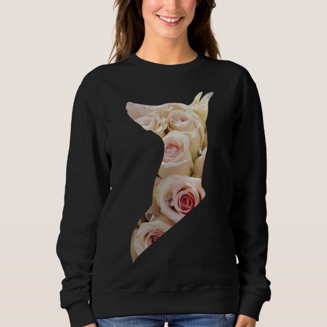 Moletom Design Doberman Flower Para Proprietários De Dober (Frente)