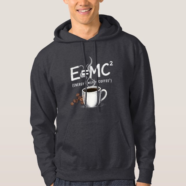 Moletom Design Equação da Ciência Combustível Café E=MC2 (Frente)