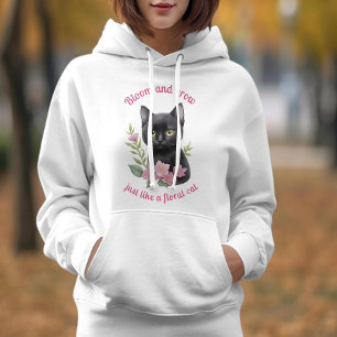Moletom Design Floral de Gato Gato Gato Gato Bastante e Cr