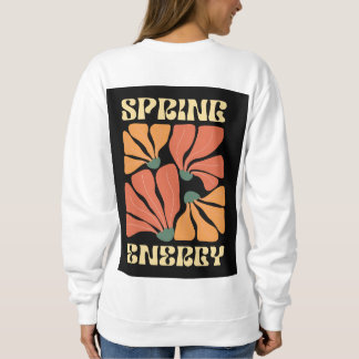 Moletom Design Floral Retro Energia da Primavera | Abstra