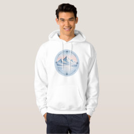Moletom Design Geométrico da Montanha de Inverno Calmo