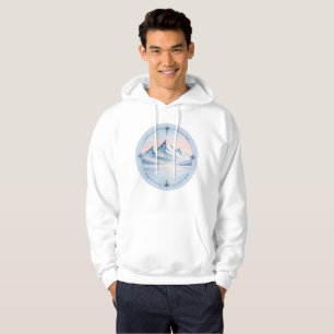 Moletom Design Geométrico da Montanha de Inverno Calmo
