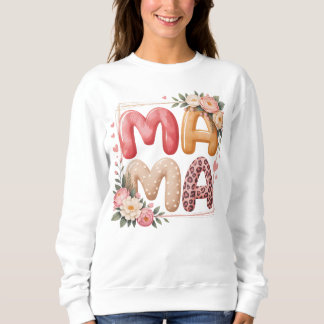 Moletom Design Gráfico Floral Boho Estampa de Leopardo Mam