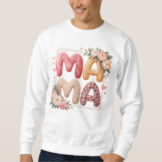Moletom Design Gráfico Floral Boho Estampa de Leopardo Mam