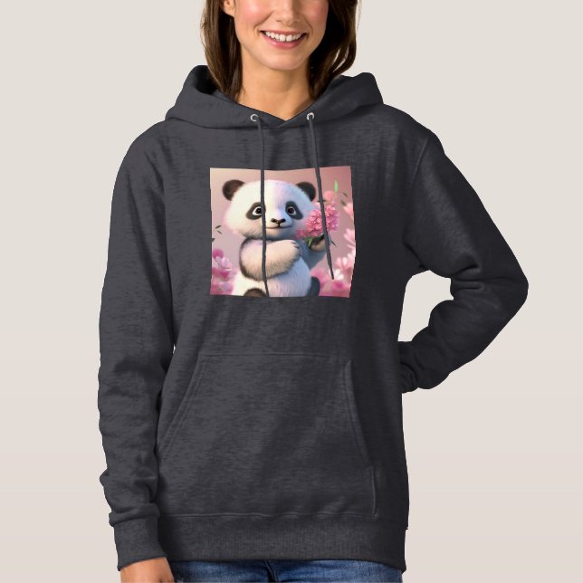 Moletom Design Hoodie, ilustração de Panda (Frente)