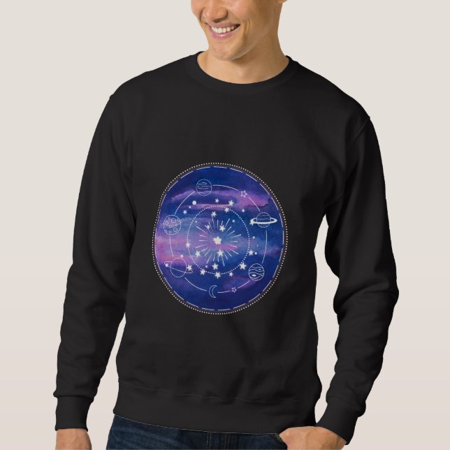 Moletom Design Minimalista de Lua Galáctica | Arte Estétic (Frente)