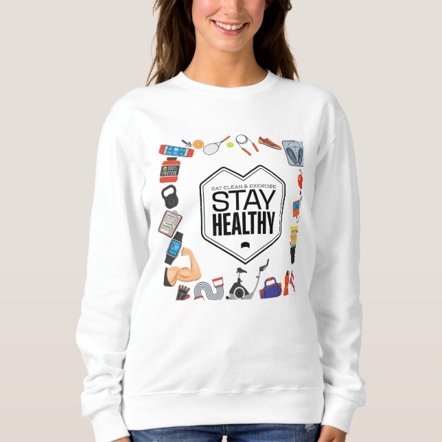 Moletom design motivacional para manter a saúde (Frente)