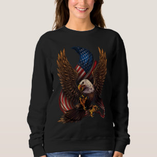 Moletom Design Patriótica Americana Com Águia E Bandeira