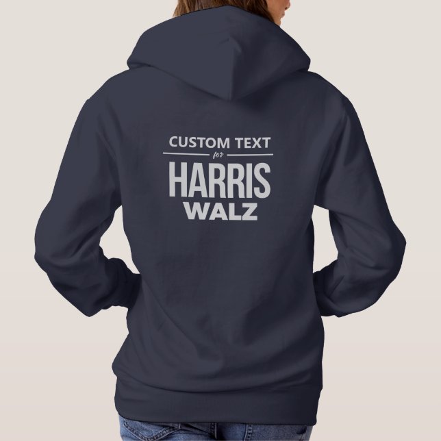 Moletom Design personalizado para Harris Walz (Verso)