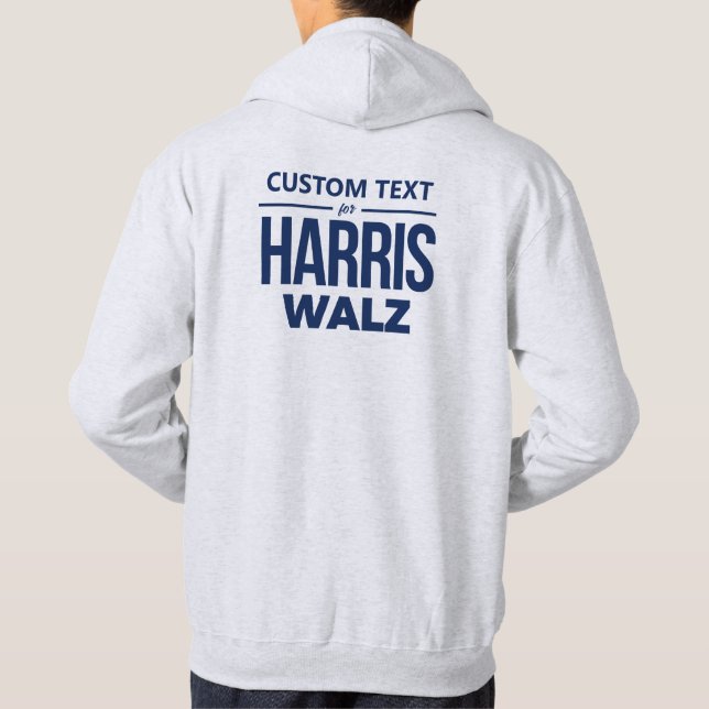 Moletom Design personalizado para Harris Walz (Verso)