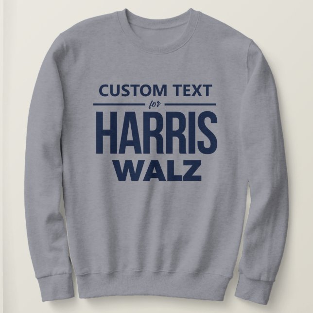 Moletom Design personalizado para Harris Walz (Frente do Design)