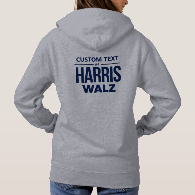 Moletom Design personalizado para Harris Walz (Verso)