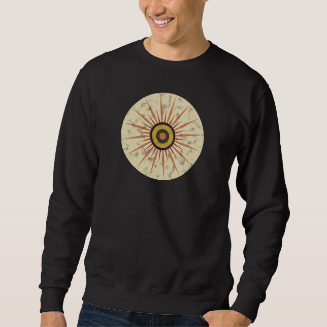 Moletom Design Retro Boho Explosão Solar (Frente)