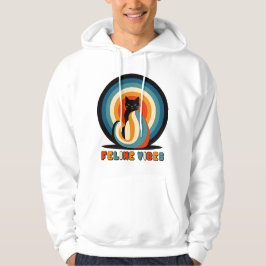 Moletom Design Retro de Gato Vibrações Felinas