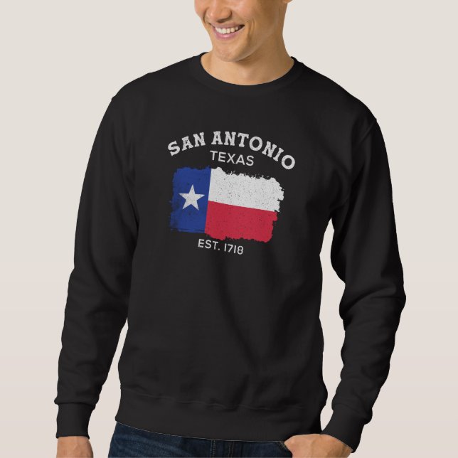 Moletom Design San Antonio est 1718 para orgulhoso San Ant (Frente)