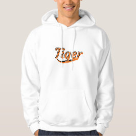 Moletom Design Tiger em um capuz branco