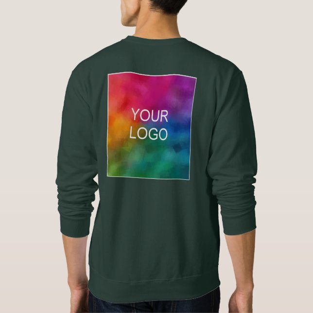 Moletom Design traseiro Adicionar Fazer Upload de Logotipo (Verso)