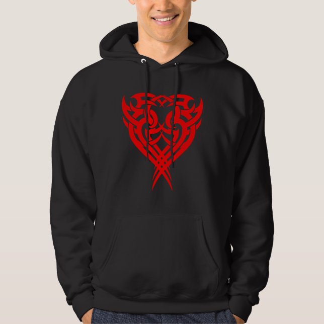 Moletom Design tribal vermelho 5 da caixa de 2 partes (Frente)