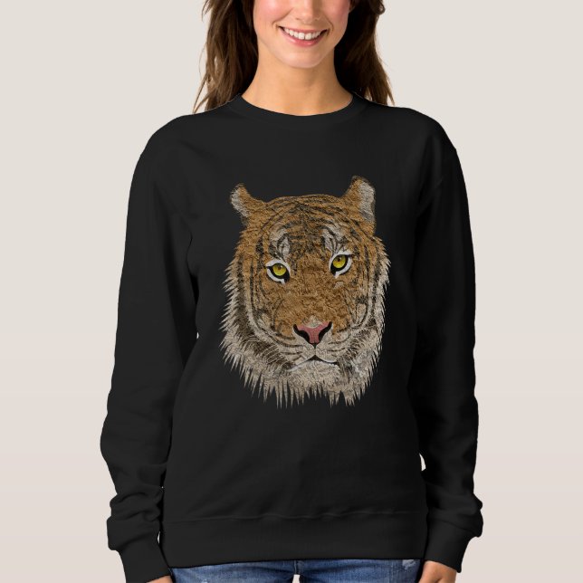Moletom Design Vintage de Conservação de Tigres (Frente)