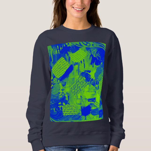 Moletom design vintage de marinho (Frente)