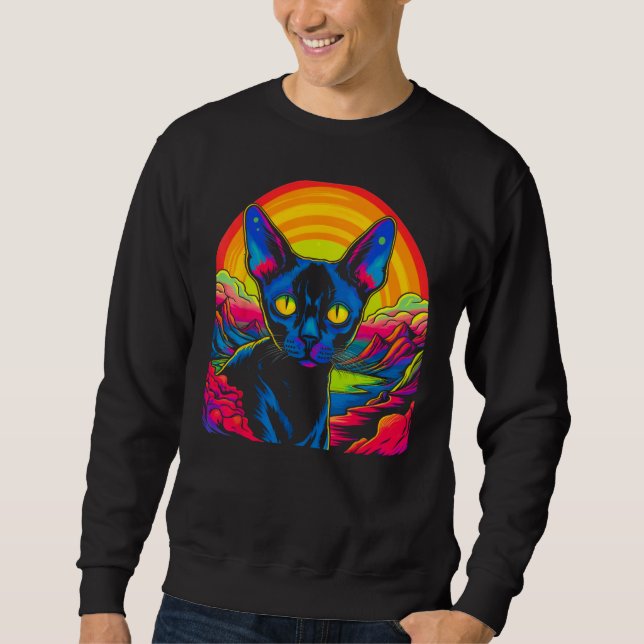 Moletom Designer de Gato Sem Pelo Sphynx (Frente)