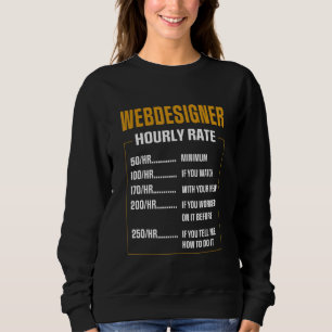 Moletom Designer de Web Pagamento legal dizendo Web Design