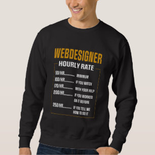 Moletom Designer de Web Pagamento legal dizendo Web Design