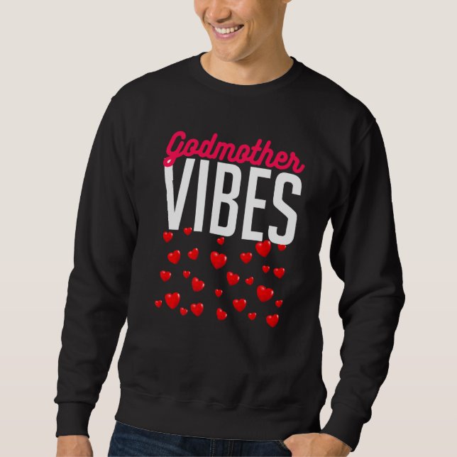 Moletom Designs De Bebê Da Madrinha Vibes Para Gravidez (Frente)