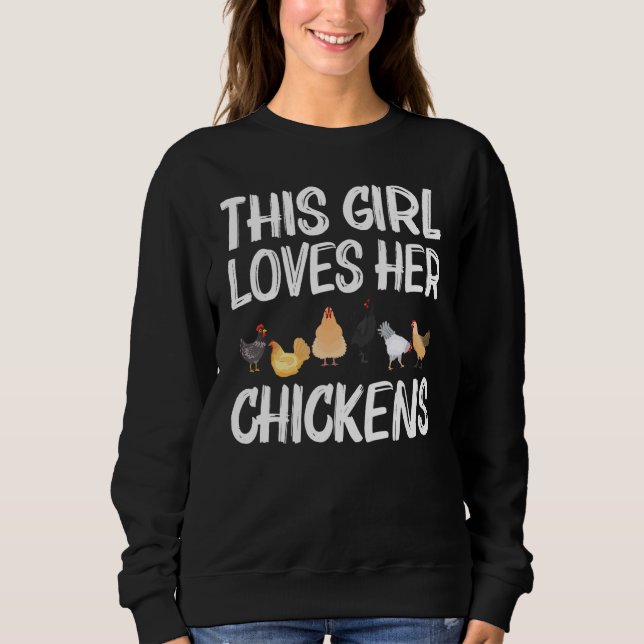 Moletom Designs De Frango Para Meninas Crianças Que Explor (Frente)