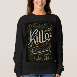 Moletom designs tipográficos em killo word