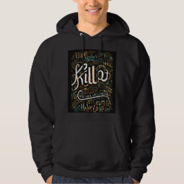 Moletom designs tipográficos em killo word