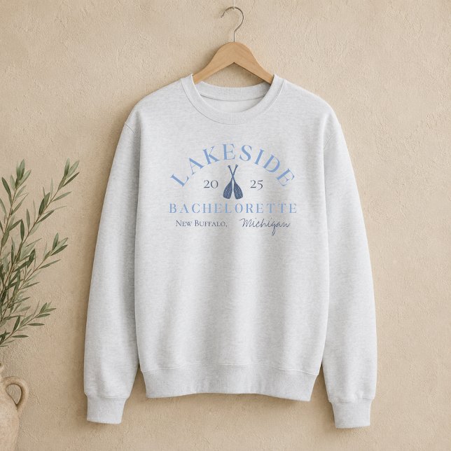 Moletom Despedida de Solteira Clássica no Lago Costeiro (Classic Coastal Lake Bachelorette Sweatshirt
)