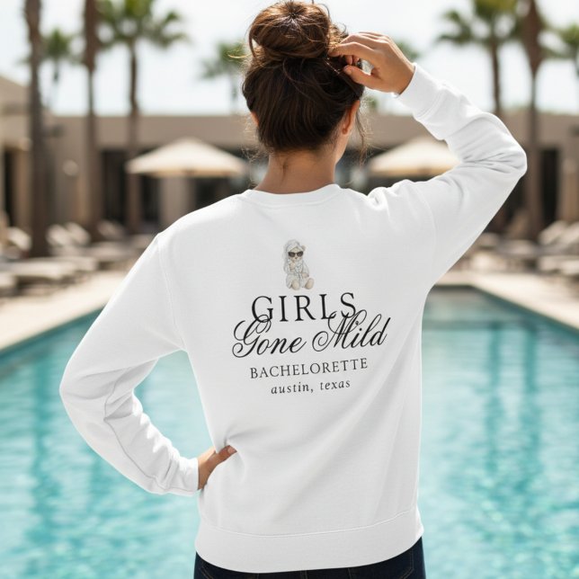 Moletom Despedida de Solteira Urso Spa Garotas Moderadas (Not every bachelorette party needs to be wild—and that’s exactly the vibe of Girls Gone Mild!)