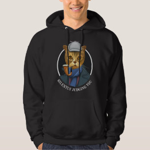 Moletom Detetive Cat - Silenciosamente A Julgá-Lo Hoodie