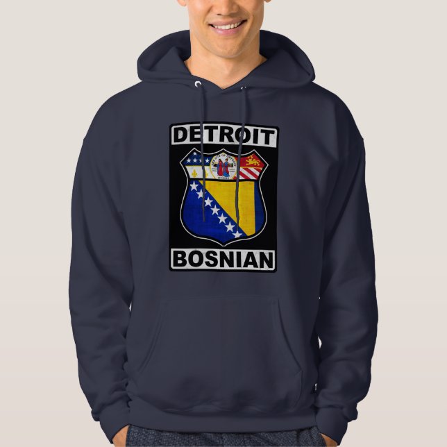 Moletom Detroit Bosnian American Design Hoodie (Frente)