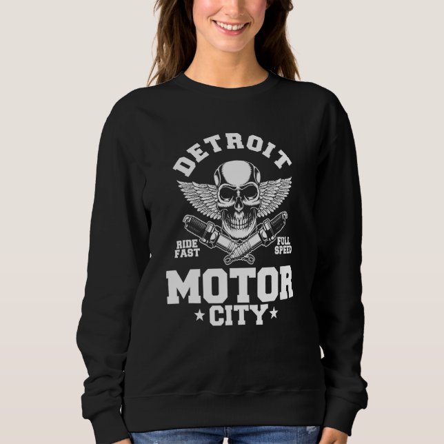 Moletom Detroit Michigan Motor City Sparg Wings Ride (Frente)