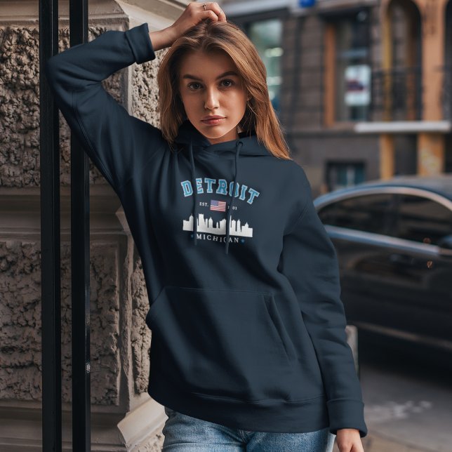 Moletom Detroit Michigan Skyline City (Criador carregado)
