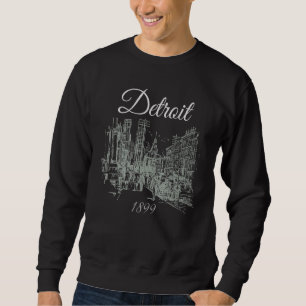 Moletom Detroit Vintage City 1899 Classic Retro City Michi