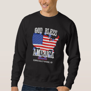 Moletom Deus Abençoe a América Especialmente Boise ID Esta