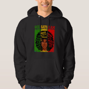 Moletom Deus Diz Que Eu Sou História Negra Afro Mulheres N