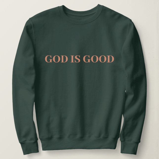 Moletom Deus É Bom Fofo Simples Elegante Moderno Minimal   (Frente do Design)