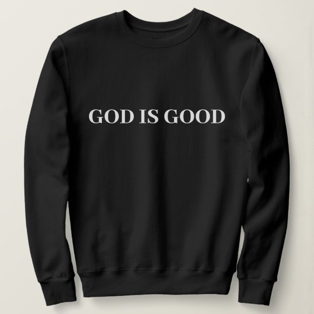 Moletom Deus É Bom Fofo Simples Elegante Moderno Minimalis (Frente do Design)