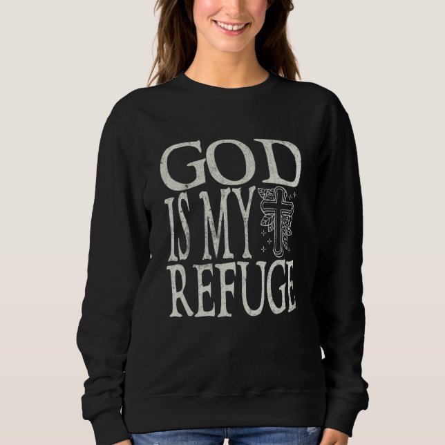 Moletom Deus É Meu Refúgio Jesus Bíblia Cristã (Frente)