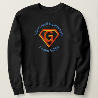 Moletom Deus É Meu Superpoder Design De Fé Cristã Ousada