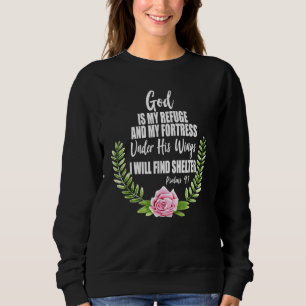 Moletom Deus É O Meu Refúgio Bíblias Cristãs Salmos 91 Flo