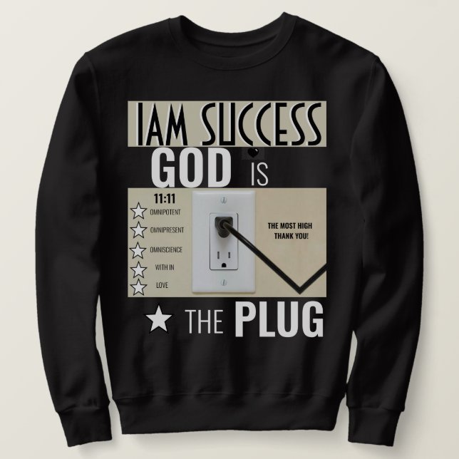 MOLETOM DEUS É O PLUG (Frente do Design)