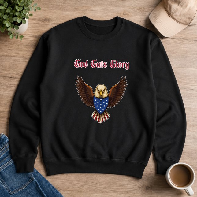 Moletom Deus Entrañas Gloria Força Espírito Patriótico Ame (Criador carregado)